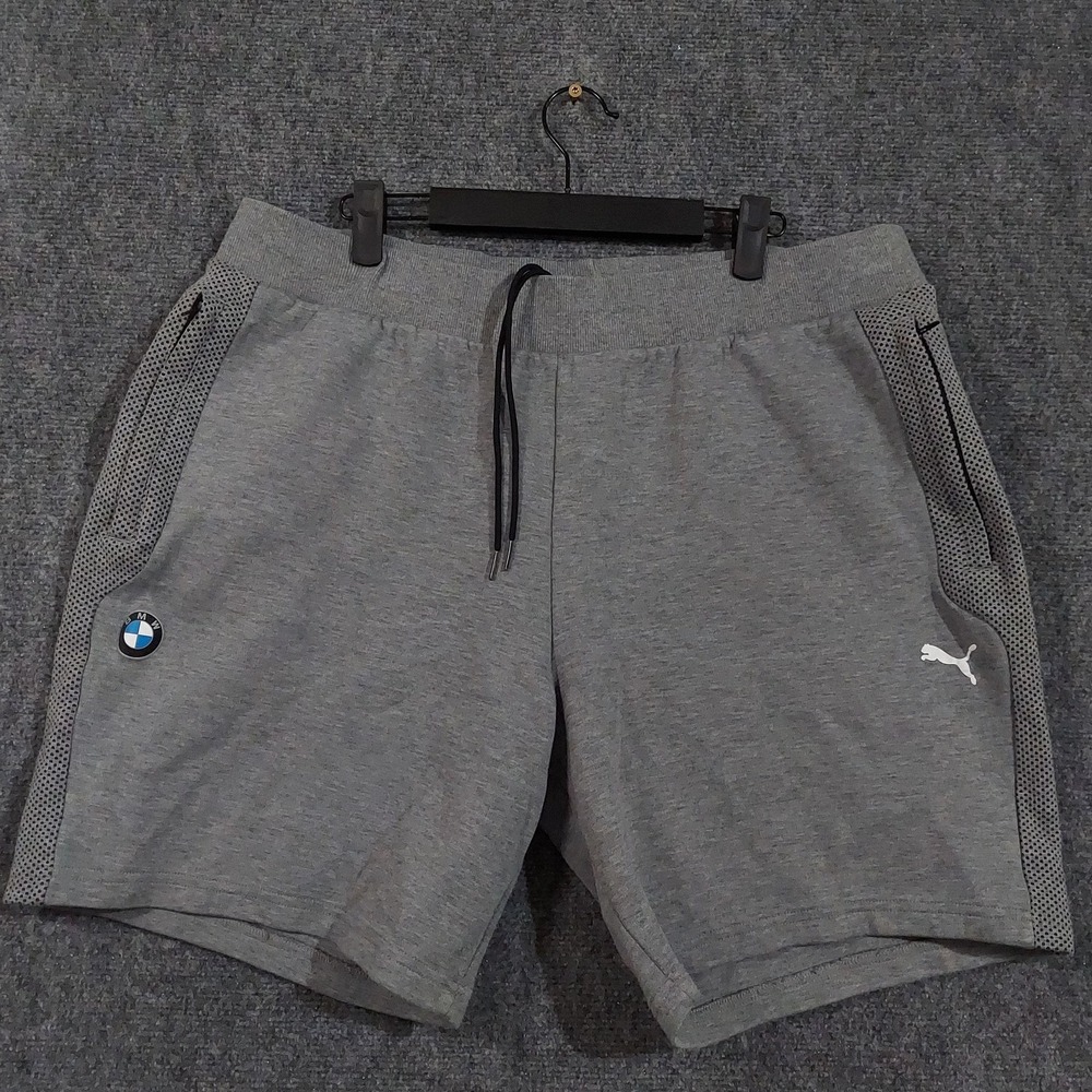 Puma BMW M Motorsport Sweat Shorts Mens 2XL Gray Casual‎ Athletic Logo 599623-03